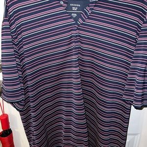 George mens polo 3XL short sleeve  navy pink white